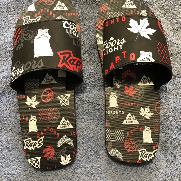 Coors Light / Toronto Raptors Slide Sandals. Men’s Size 10. Waterproof. NWT - Picture 1 of 2
